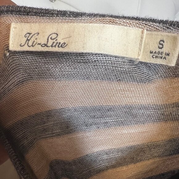 Ki-line Striped Black And Tan Women’s Top Size S - Picture 5 of 9